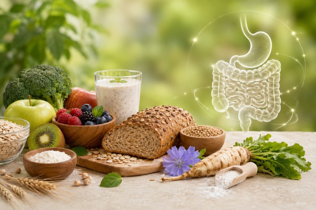 High-fiber foods, chicory root, and digestive wellness